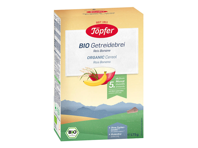 Topfer Terci Cereale BIO orez+banane 5 luni 175g