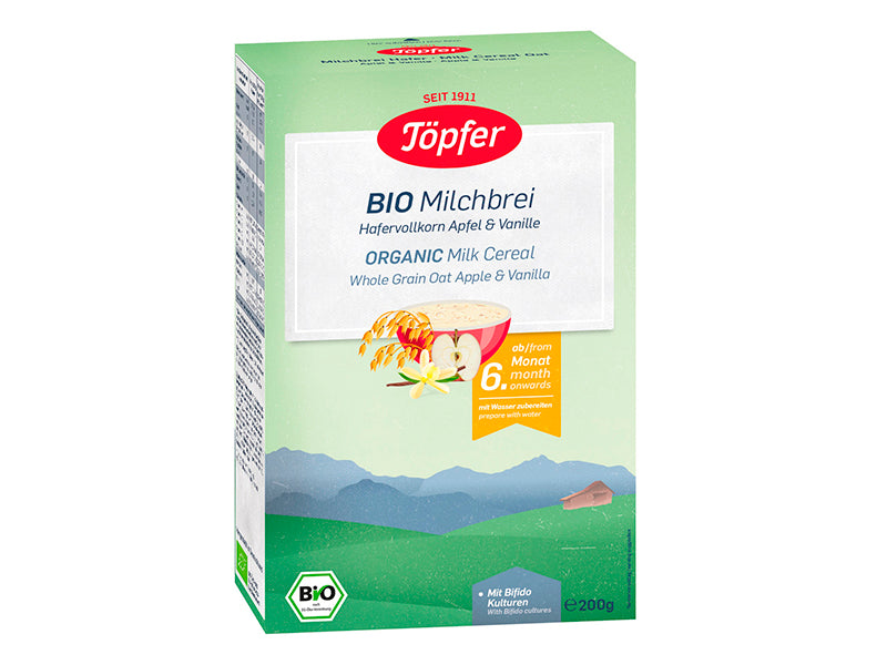 Topfer Terci Cereale BIO ovaz lapte+mar+vanilie 6 luni 200g