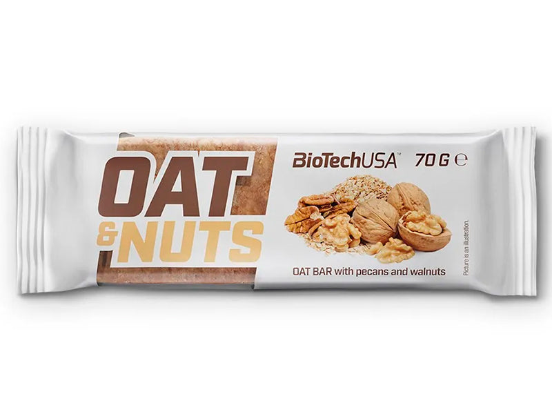 Biotech Batonas Oat & Nuts Bar 70g ovaz-pecan