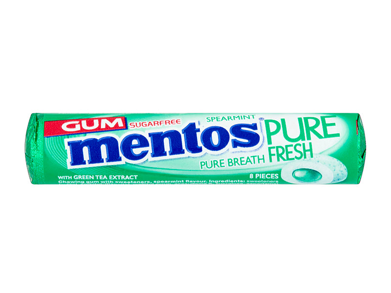 Mentos Guma Roll Spearmint Menta gingasie 15.5g