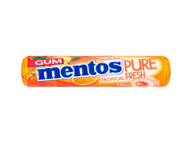 Mentos Guma Roll Tropical Mix 15.5g