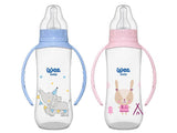 WeeBaby Biberon cu maner pentru hranire 270 ml (tetina de silicon nr. 2)