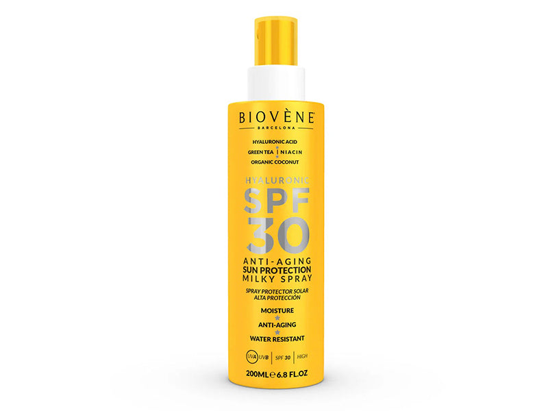 Biovene Laptisor Hyaluronic Anti-Aging Milky Spray SPF30 200ml +Biovene Ser Hyaluronic Fluid SPF30 40ml Cadou