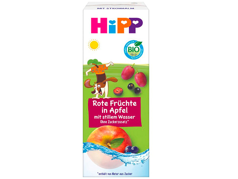 Hipp 70500 BIO Suc de mere si fructe rosii cu apa plata ( de la 1 an ) 200 ml