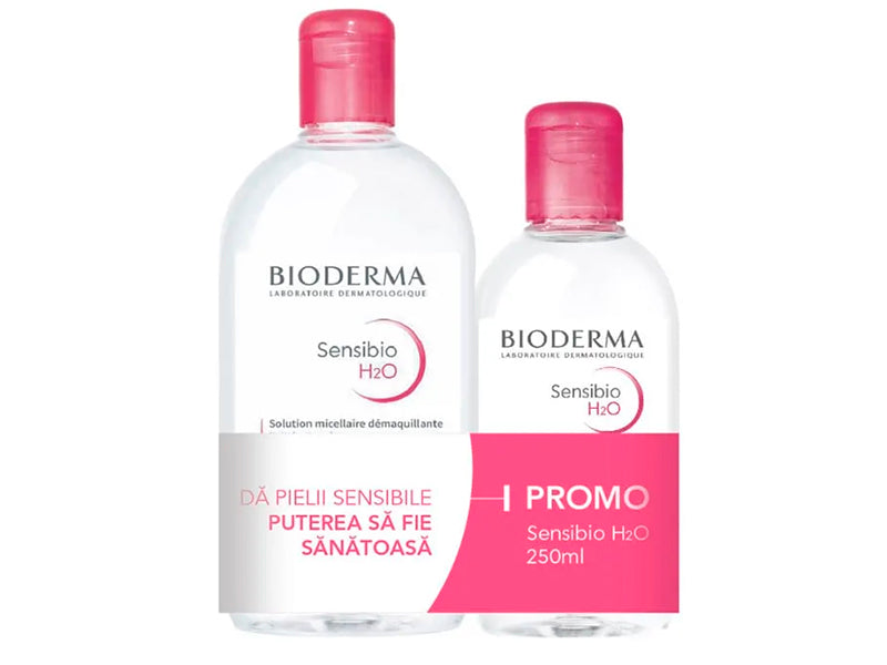 Bioderma Sensibio H2O demachiant 500ml + Sensibio H2O demachiant 250ml cadou