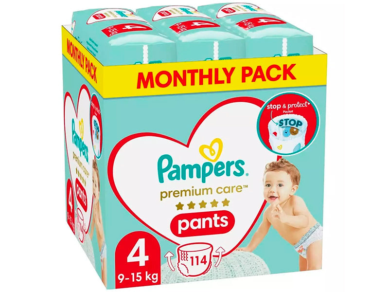 Pampers 4 M BOX PANTS PREMIUM CARE 114