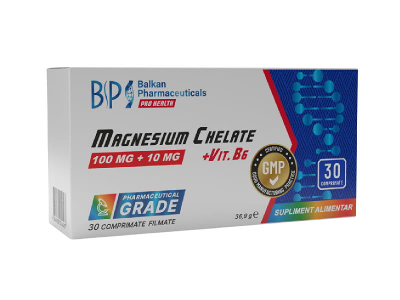 Magnesium Chelate + Vit.B6 (100mg+10mg) comp.
