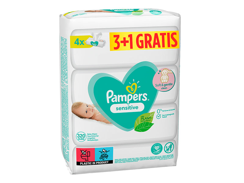 Pampers Serv. umede Sensitive N56 3+1