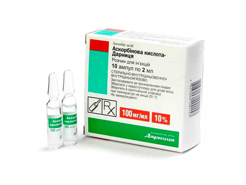 Acid ascorbic-Darnita 10% sol. inj. 2ml