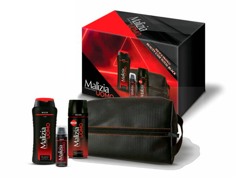 Malizia Set p/u barbati Uomo Musc (Gel de dus 250ml + Body Spray 175ml + Spuma de ras 50ml)