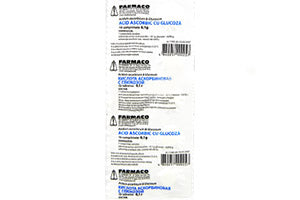 Acid ascorbic 0.1g cu glucoza