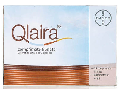 Qlaira 3mg; 2mg+2mg; 2mg+3 mg; 1mg comp. film.