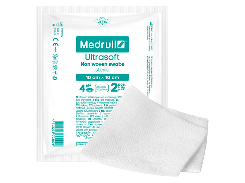 Servetele sterile Medrull 10cmx10cm UltraSoft (4straturi)