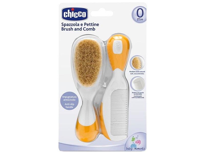 Chicco Set perie, pieptene pentru copii Galben