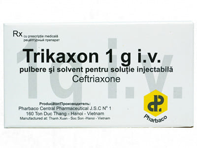 Trikaxon 1g/10ml pulb.+solv.sol.inj. i/v