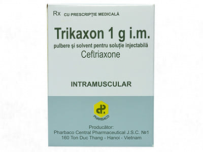 Trikaxon 1g/3.5ml pulb.+solv.sol.inj. i/m