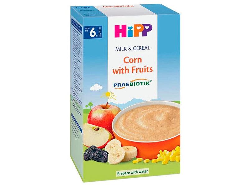 Hipp 2953 Terci cu lapte Porumb si fructe 250g