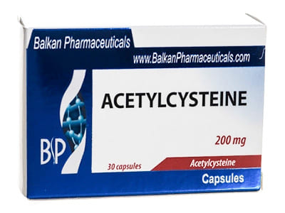 Acetilcisteina 200mg caps.
