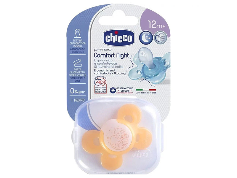 Chicco Suzeta Physio Comfort silicon Glowing 12M+