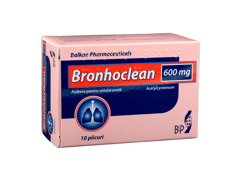 Acetilcisteina 600mg pulb./sol.orala 3g (Bronhoclean)