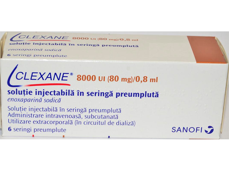 Clexane 8000UI anti Xa/0.8ml sol.inj.ser.pneum.