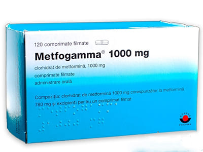 Metfogamma 1000mg comp. film.