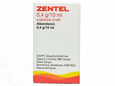 Zentel 4% suspensie orala 10ml