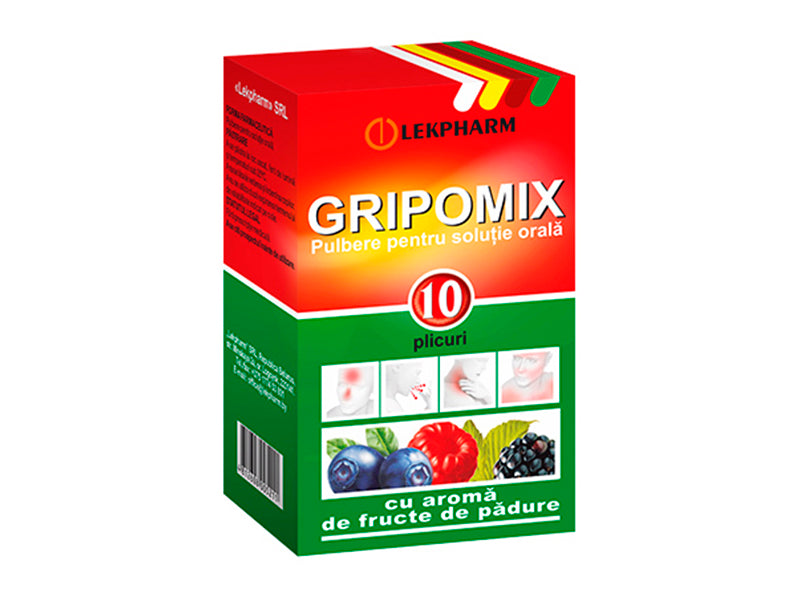 Gripomix pulbere solutie orala Fructe de padure