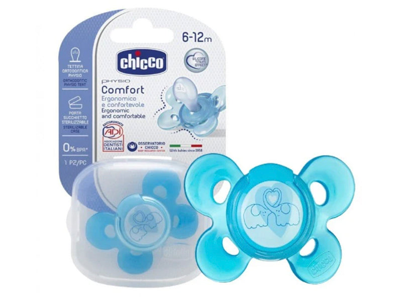 Chicco suzeta Physio Comfort silicon  Albastra 6-12M 1buc