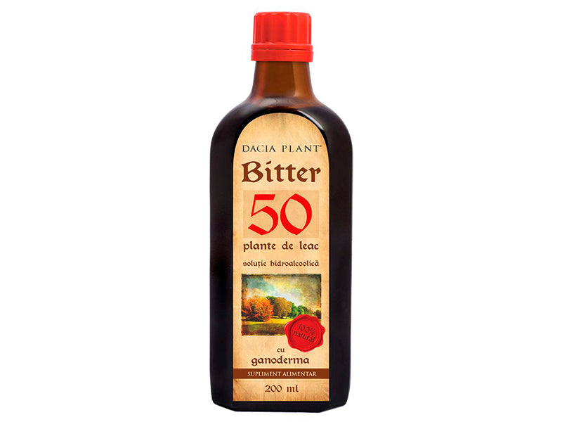 Bitter 50plante cu ganodema solutie hidroalcoolica EH 200ml