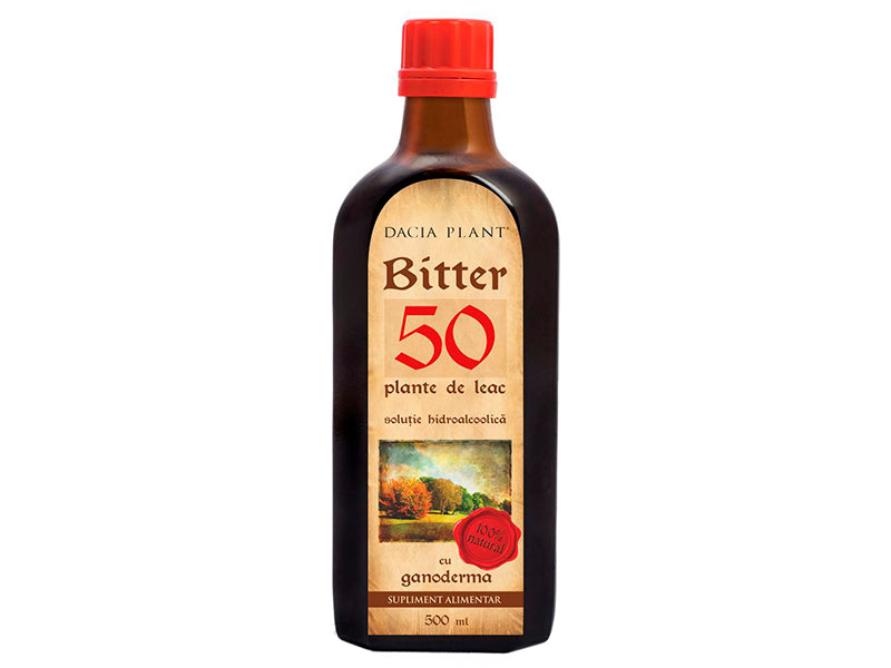 Bitter 50plante cu ganodema solutie hidroalcoolica EH 500ml