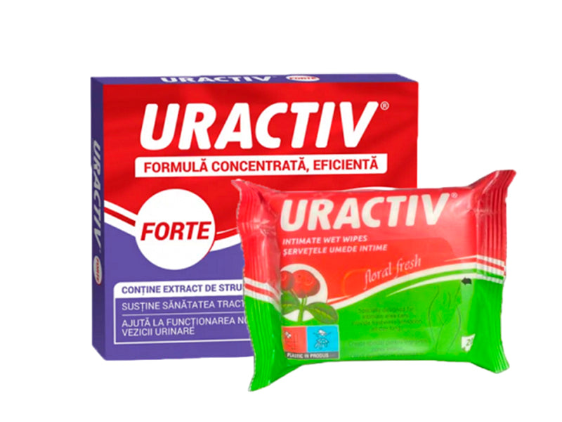 Uractiv Forte caps.+Servetele intime