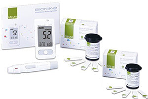 Bionime Set GS 550 teste p/u glucometru N50x2 +Glucometru GM 550 cadou