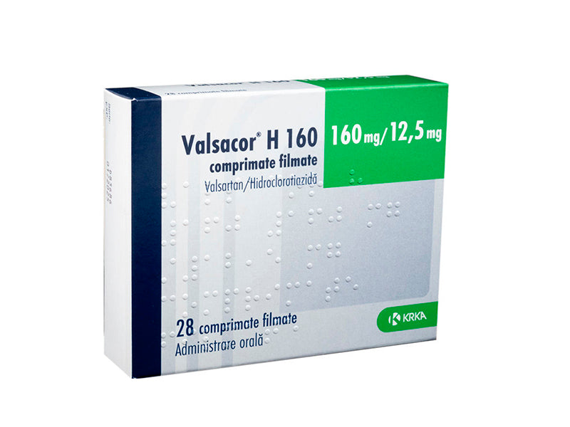 Valsacor H 160mg+12.5 comprimate