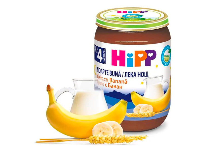 Hipp 5512 Piure Noapte Buna Gris cu banana (4 luni) 190g