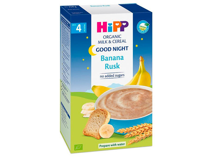 Каша Hipp 2961 Органическая молочная "Спокойной ночи" в сухарях с бананами (4 месяца) 250г