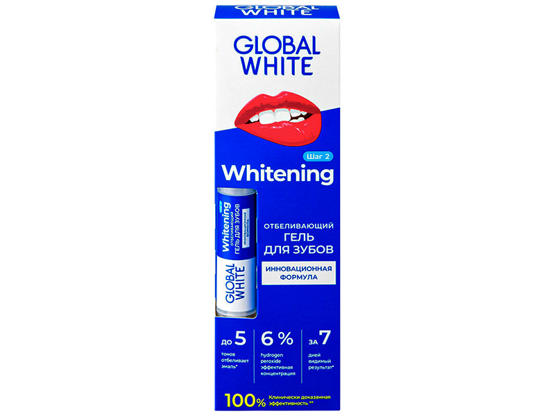 Global White гель для отбеливания зубов 6% 5мл