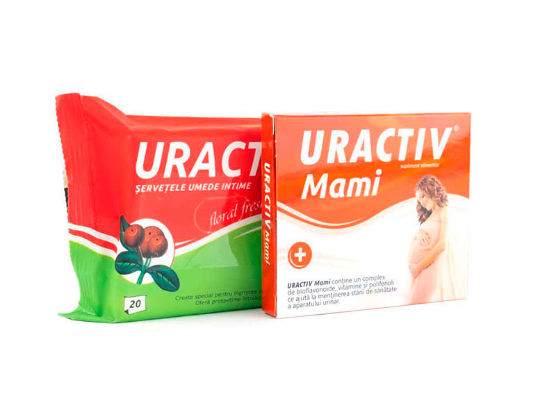 Uractiv Mami caps.+Servetele umede Cadou