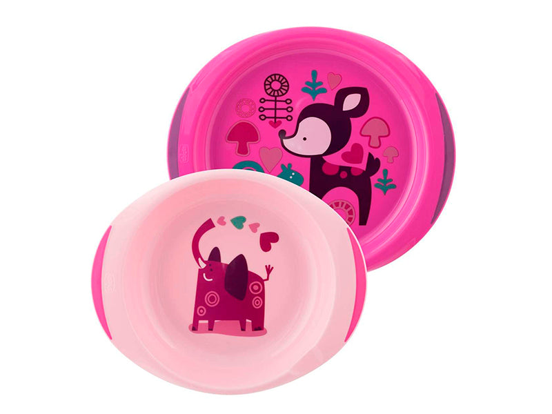 Chicco set farfurie  12M+  Girl/Neutru