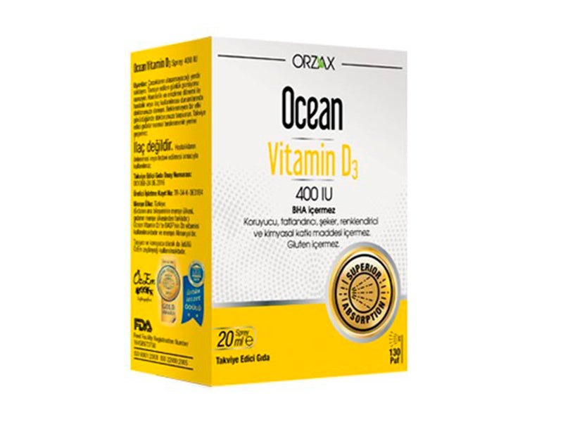 Океанский витамин D3 (400 МЕ) капля/спрей+пипетка 20мл