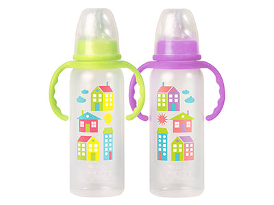 POMA Biberon cu manere 240ml (PP,silicon flux rapid) 6+  (3510)