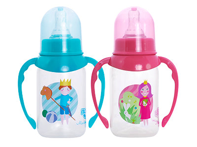 POMA Biberon Vis pt hranire cu manere 125ml (PP,silicon flux mediu) 4+  (4110)