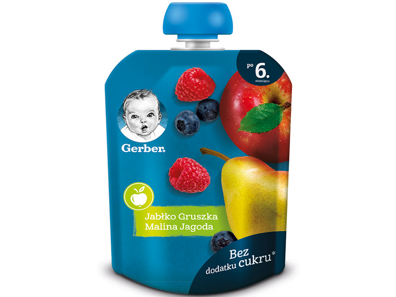 Gerber Pireu Mere-pere-zmeura-afine 90g