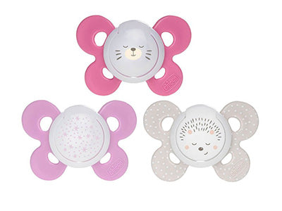 Chicco Suzeta Comfort Girl Lumi silicon 16-36M 2 buc