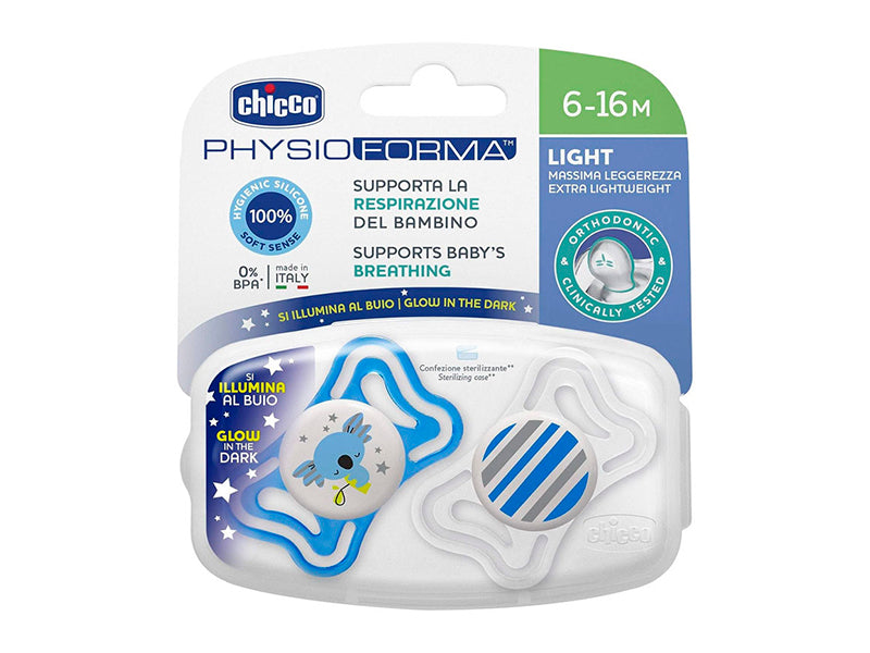 Chicco Suzeta new Physio Light LUMI silicon 6-16M 2buc