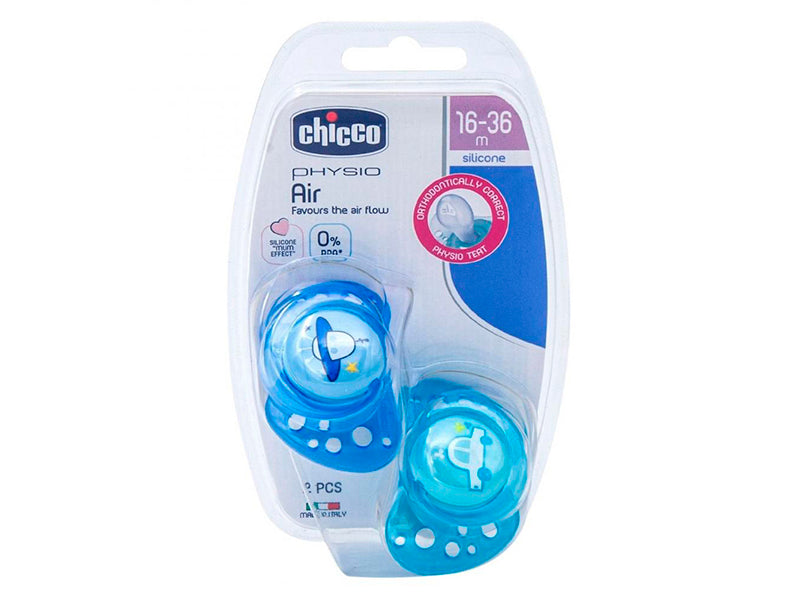 Chicco Suzeta new Physio Air Blue silicon 16-36M