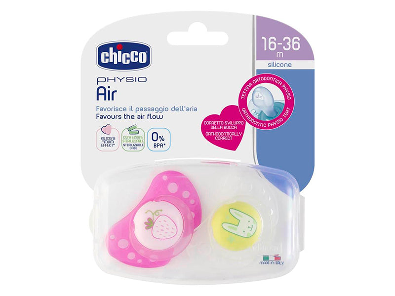 Chicco Suzeta new Physio Air Pink silicon 16-36M