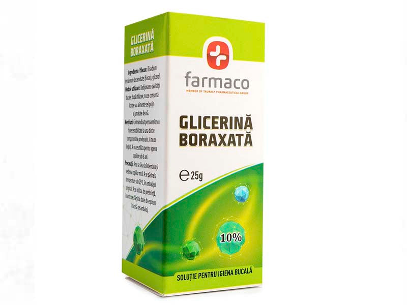 Glicerina boroxata 10% sol.p/u igiena bucala 25g