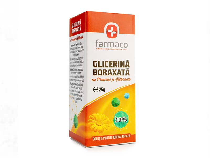 Glicerina boroxata 10% sol.p/u igiena bucala Propolis, galbenele 25g