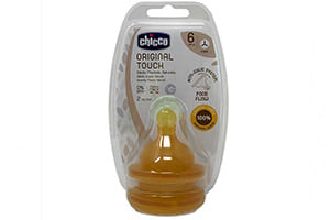 Chicco Tetina Original Touch 6M+ flux pu mincare Latex 2buc 278560